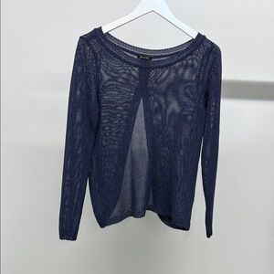 Massimo Dutti Blue Open Back Sweater